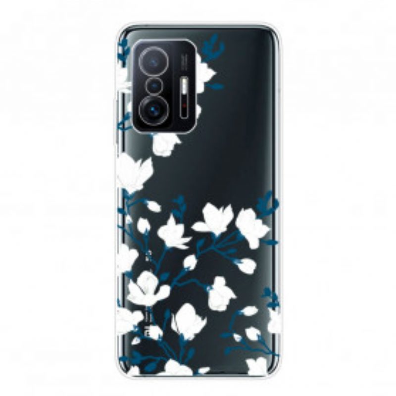 Hoesje voor Xiaomi 11T / 11T Pro Witte Bloemen