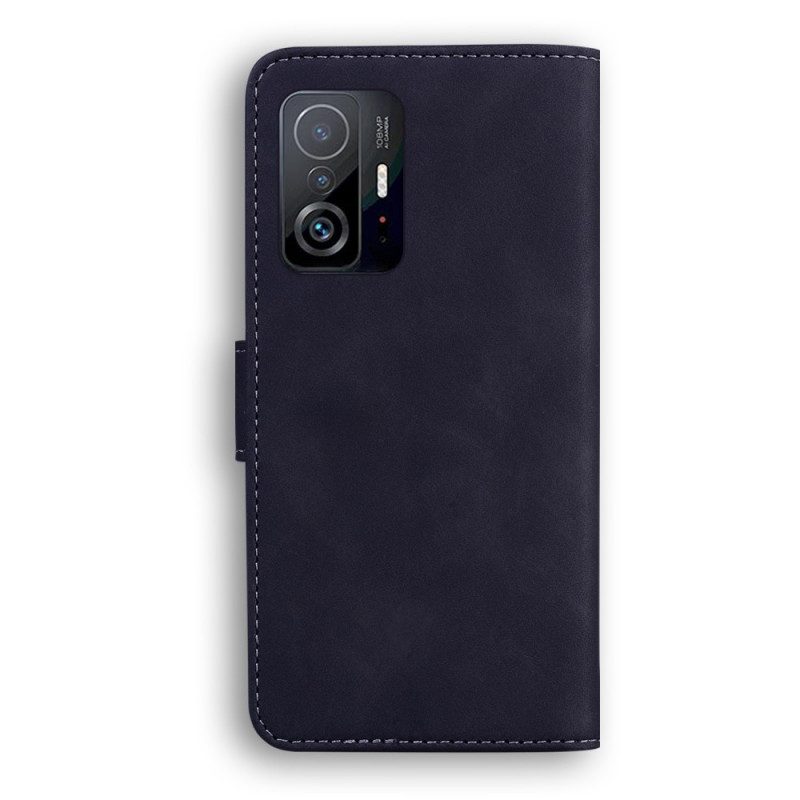 Leren Hoesje voor Xiaomi 11T / 11T Pro Monochroom Leereffect