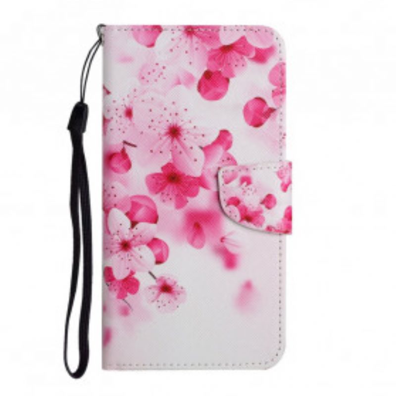 Leren Hoesje voor Xiaomi 11T / 11T Pro Roze Bloemen