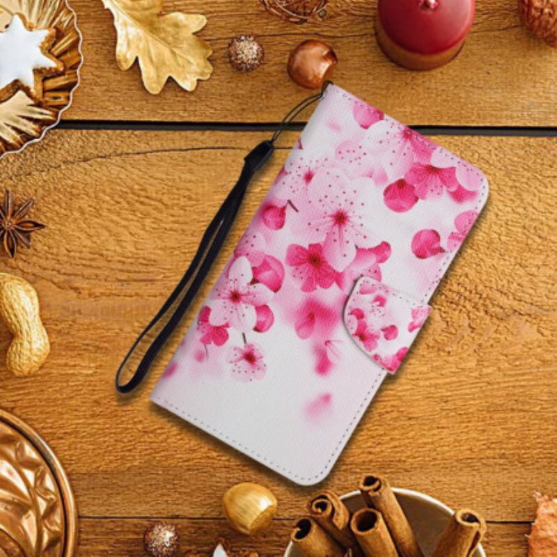 Leren Hoesje voor Xiaomi 11T / 11T Pro Roze Bloemen