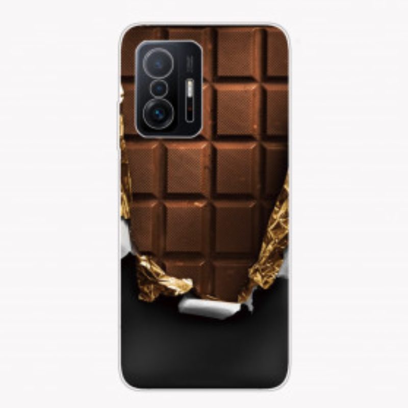 Telefoonhoesje voor Xiaomi 11T / 11T Pro Flexibele Chocolade