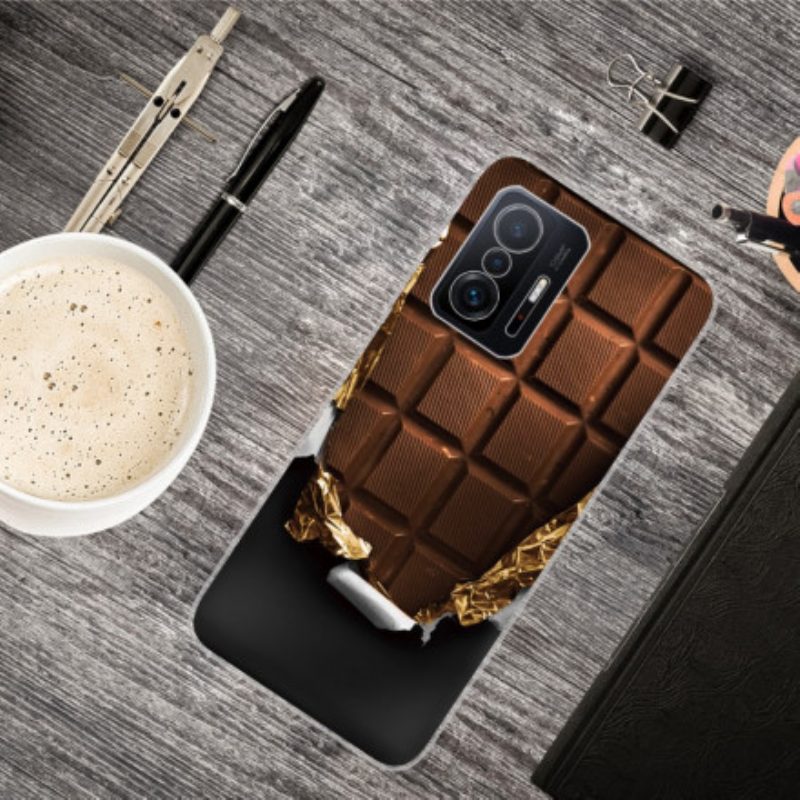 Telefoonhoesje voor Xiaomi 11T / 11T Pro Flexibele Chocolade