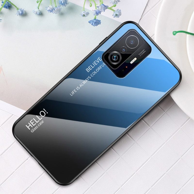 Telefoonhoesje voor Xiaomi 11T / 11T Pro Gehard Glas Hallo