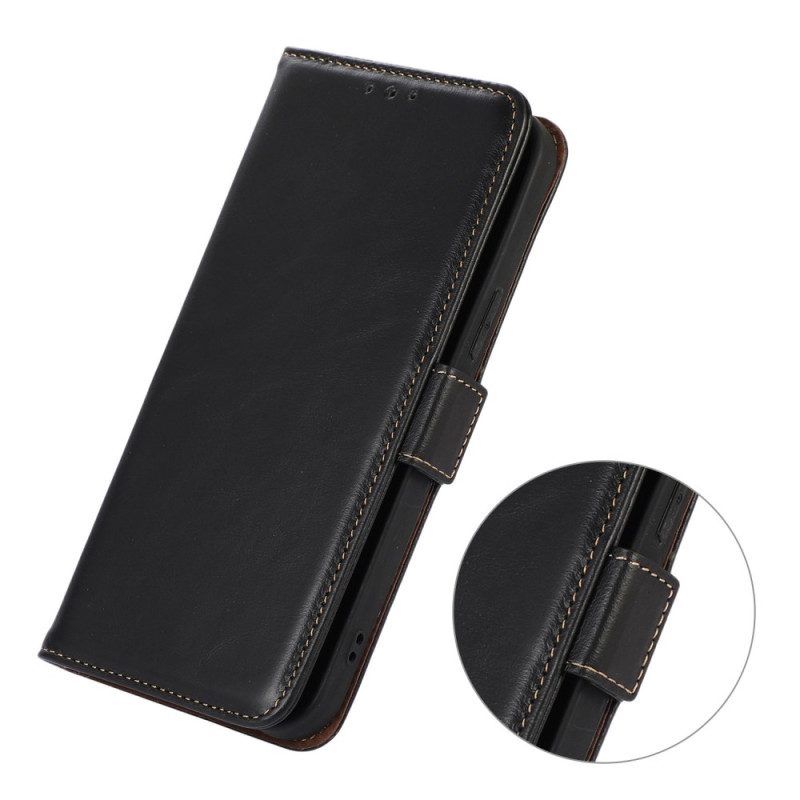 Flip Case Leren Motorola Edge 50 Lederen Rfid-blokkering