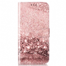 Leren Hoesje Motorola Edge 50 Roségoud Marmer