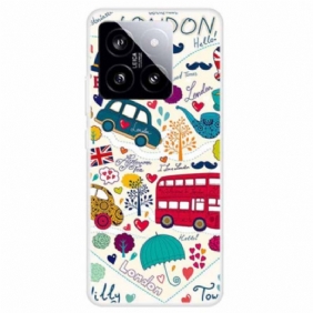 Cover Hoesje Xiaomi 14 Telefoonhoesje Rode Bus