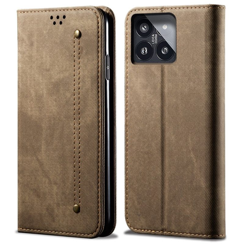 Folio-hoesje Voor Xiaomi 14 Jeansstof