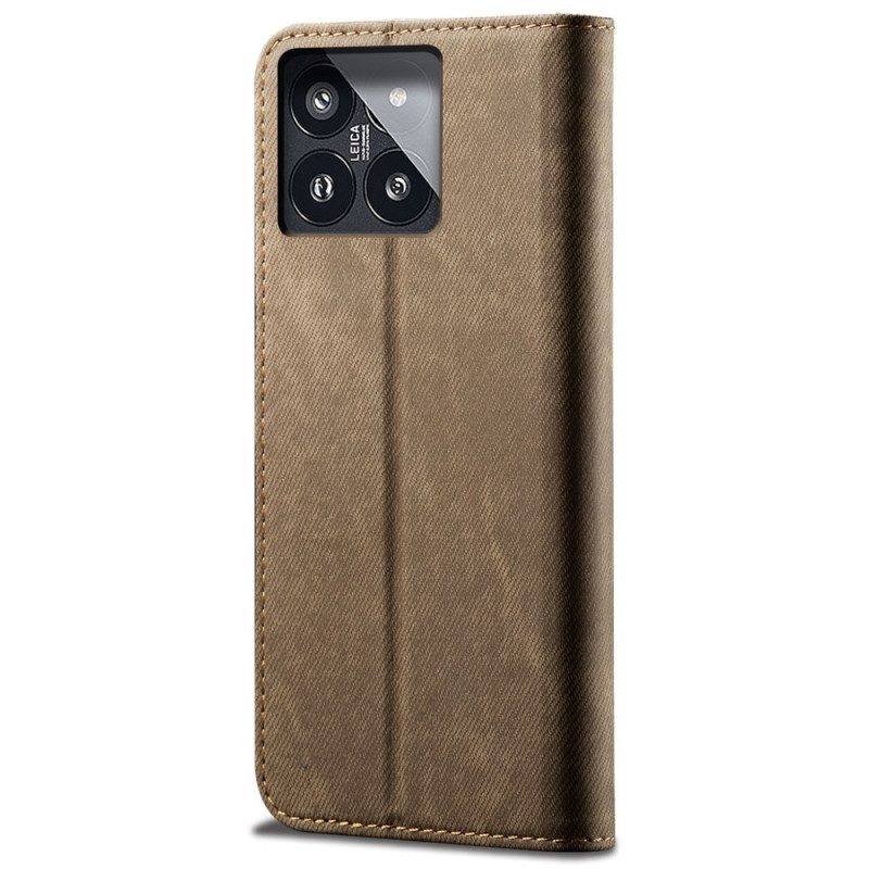 Folio-hoesje Voor Xiaomi 14 Jeansstof