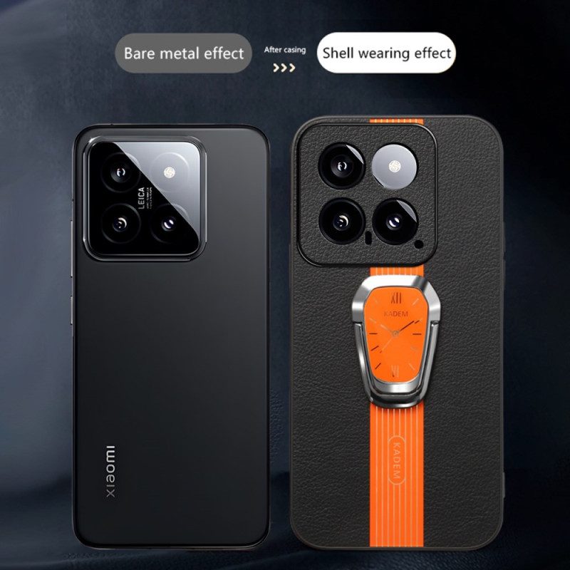 Hoesje Voor Xiaomi 14 Horlogepatroon Met Kadem-ondersteuning