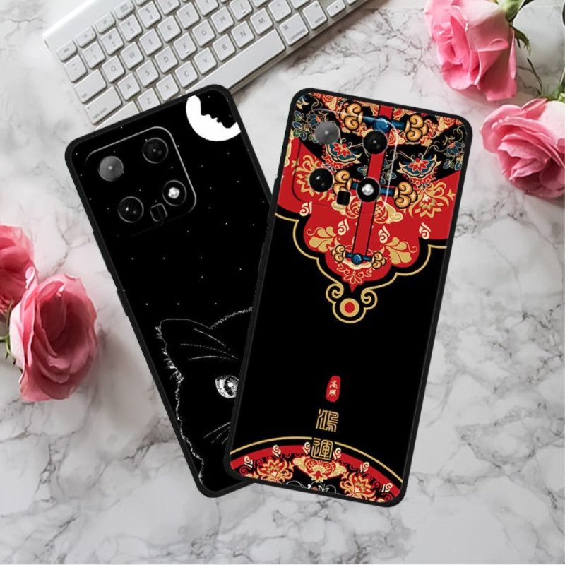 Hoesje Xiaomi 14 Aziatische Patronen Bescherming Hoesje