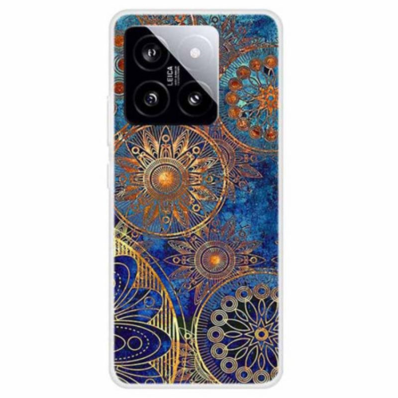 Hoesje Xiaomi 14 Gouden Bloemen