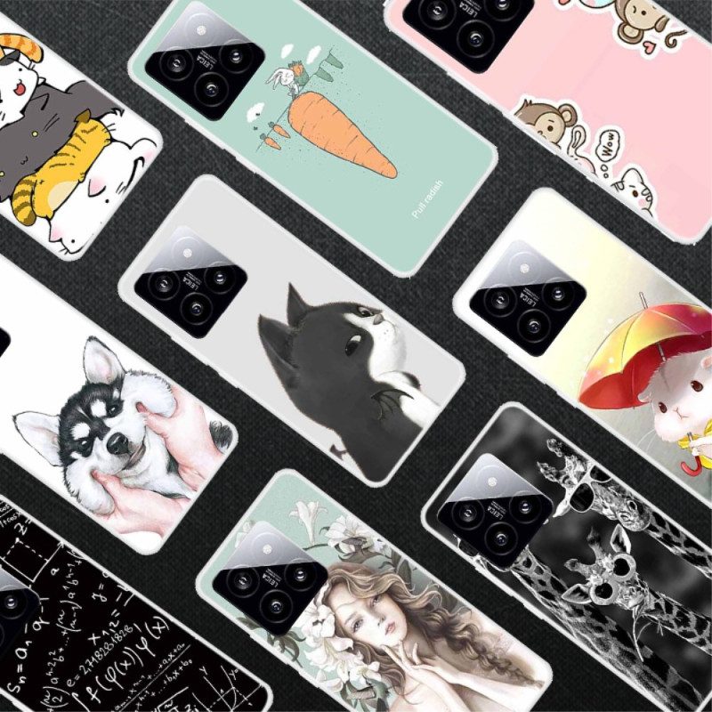 Hoesje Xiaomi 14 Kat Bescherming Hoesje