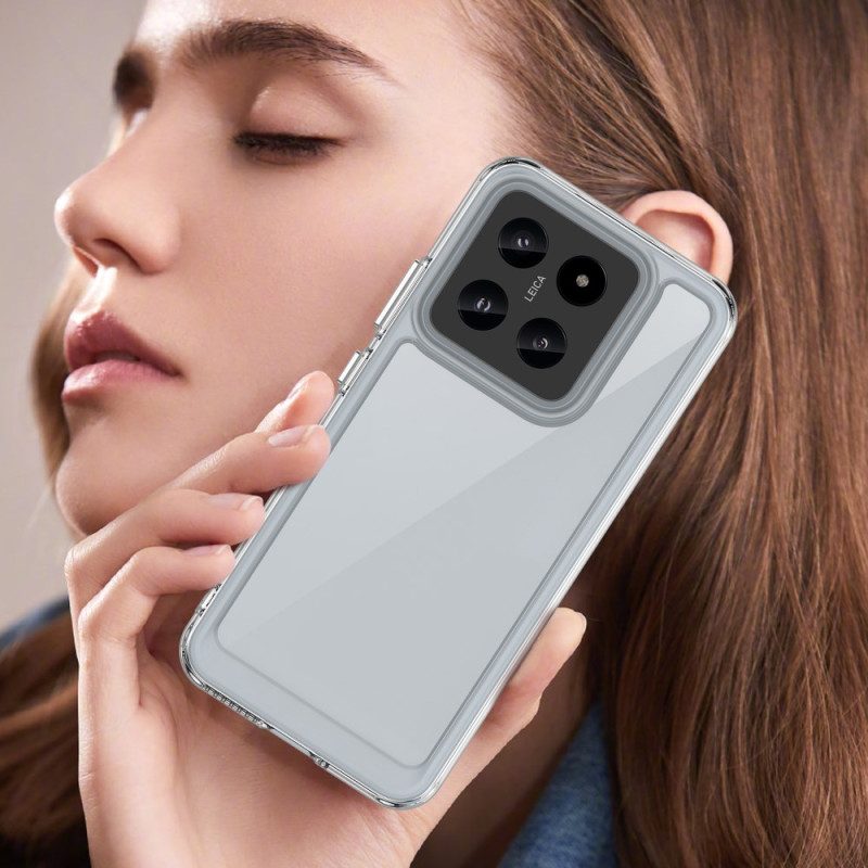 Hoesje Xiaomi 14 Transparante Gegalvaniseerde Knoppen