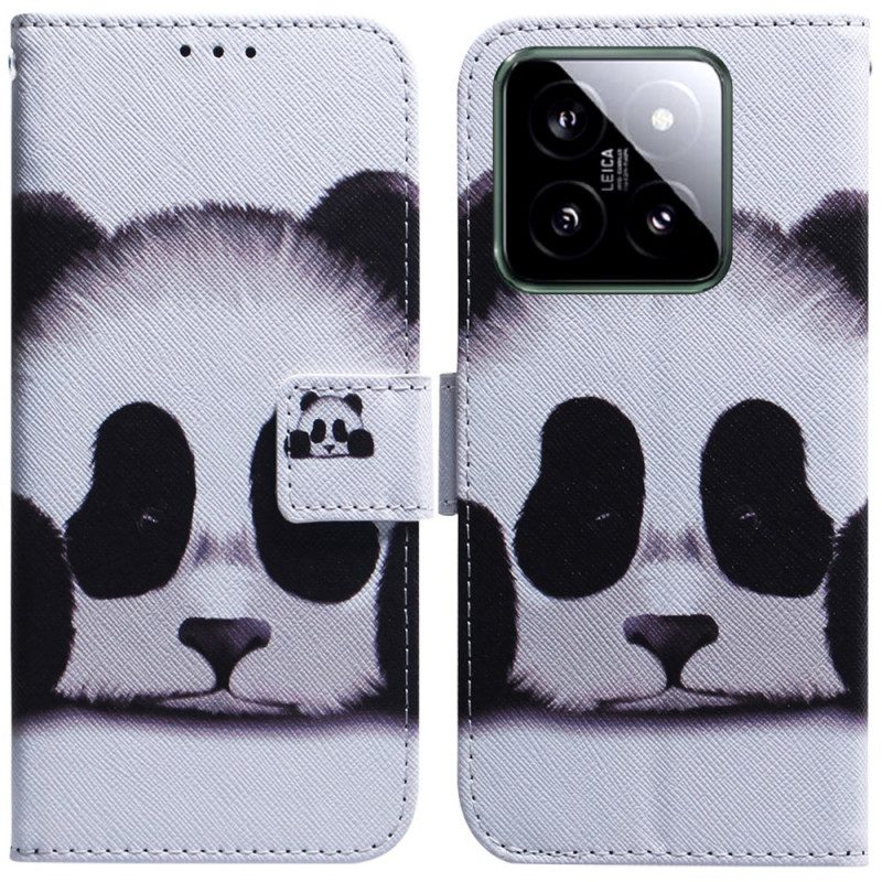 Leren Hoesje Voor Xiaomi 14 Panda