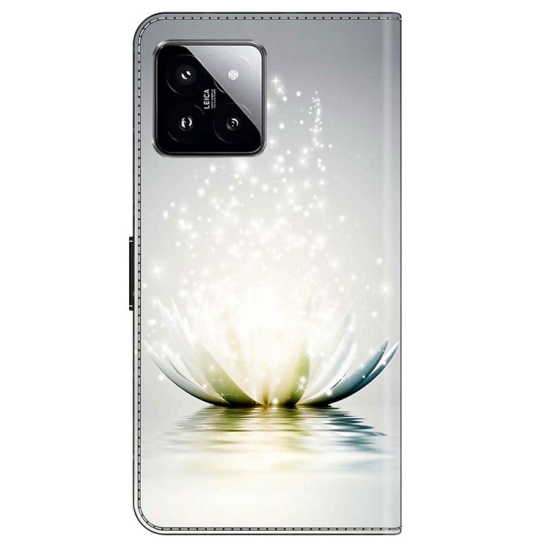 Leren Hoesje Xiaomi 14 Lotus Bescherming Hoesje