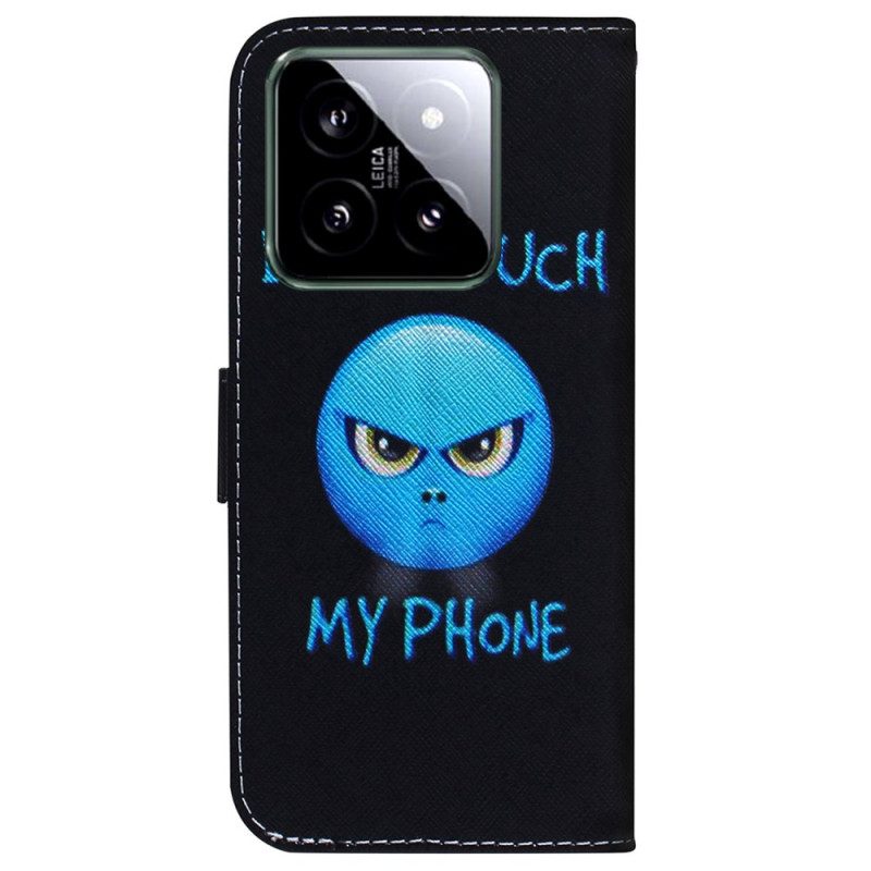 Leren Hoesje Xiaomi 14 Telefoon-emoji