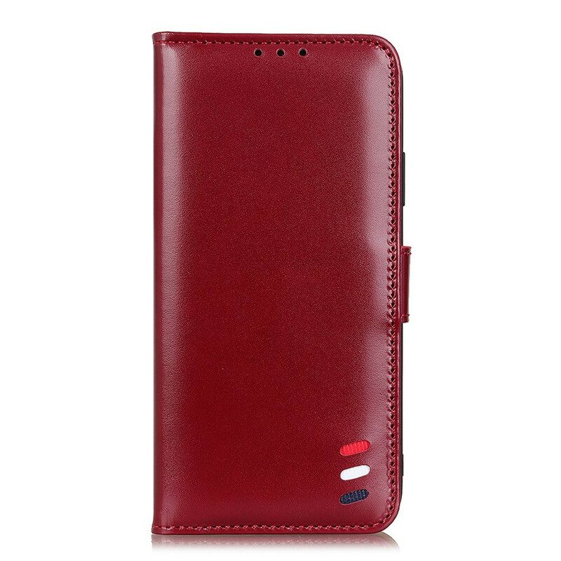 Folio-hoesje voor Samsung Galaxy Note 10 Lite Driekleurig Leereffect