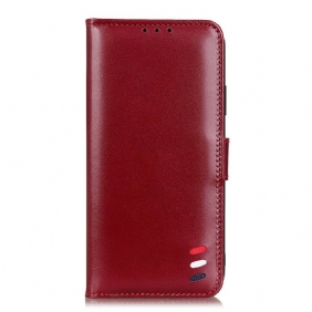 Folio-hoesje voor Samsung Galaxy Note 10 Lite Driekleurig Leereffect