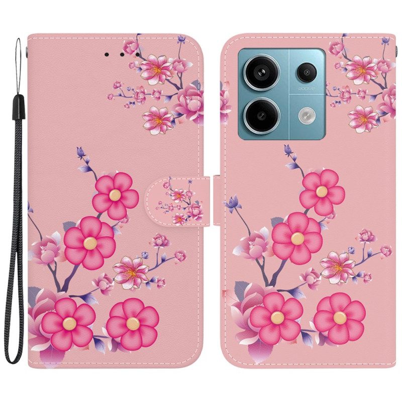 Bescherming Hoesje Xiaomi Redmi Note 13 Pro 5g Sakura Met Riem