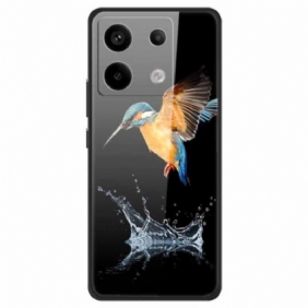 Cover Hoesje Xiaomi Redmi Note 13 Pro 5g Telefoonhoesje Gekroonde Vogel Van Gehard Glas