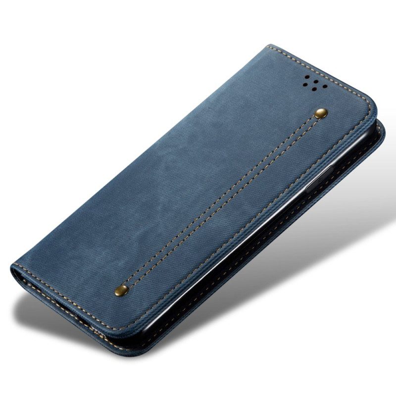 Folio-hoesje Xiaomi Redmi Note 13 Pro 5g Telefoonhoesje Jeansstof