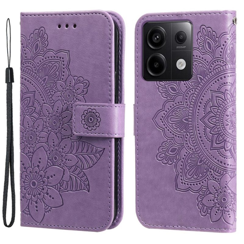 Folio-hoesje Xiaomi Redmi Note 13 Pro 5g Telefoonhoesje Mandala Met Koord