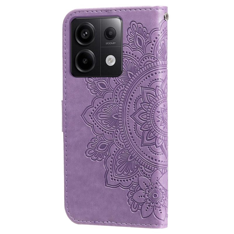 Folio-hoesje Xiaomi Redmi Note 13 Pro 5g Telefoonhoesje Mandala Met Koord