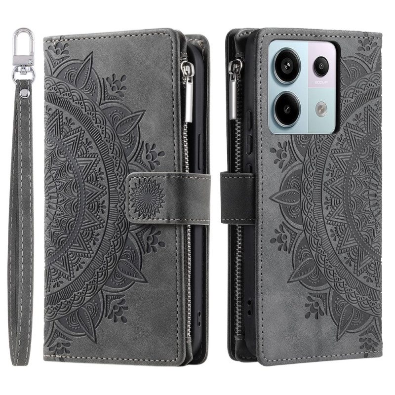 Folio-hoesje Xiaomi Redmi Note 13 Pro 5g Telefoonhoesje Portemonnee Met Mandala-band