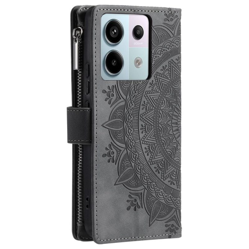 Folio-hoesje Xiaomi Redmi Note 13 Pro 5g Telefoonhoesje Portemonnee Met Mandala-band