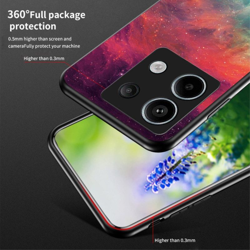 Hoesje Xiaomi Redmi Note 13 Pro 5g Gehard Glas Met Sterrenhemelpatroon