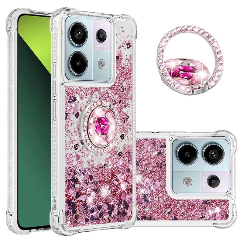 Hoesje Xiaomi Redmi Note 13 Pro 5g Glitterringhouder Bescherming Hoesje