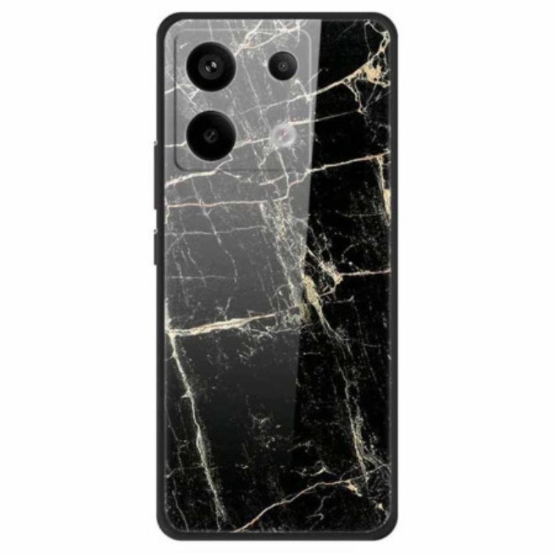 Hoesje Xiaomi Redmi Note 13 Pro 5g Platinazwart Gehard Gehard Glas