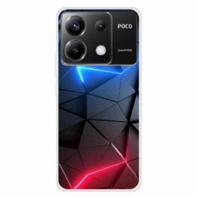 Hoesje Xiaomi Redmi Note 13 Pro 5g Rood En Blauw Patroon Bescherming Hoesje