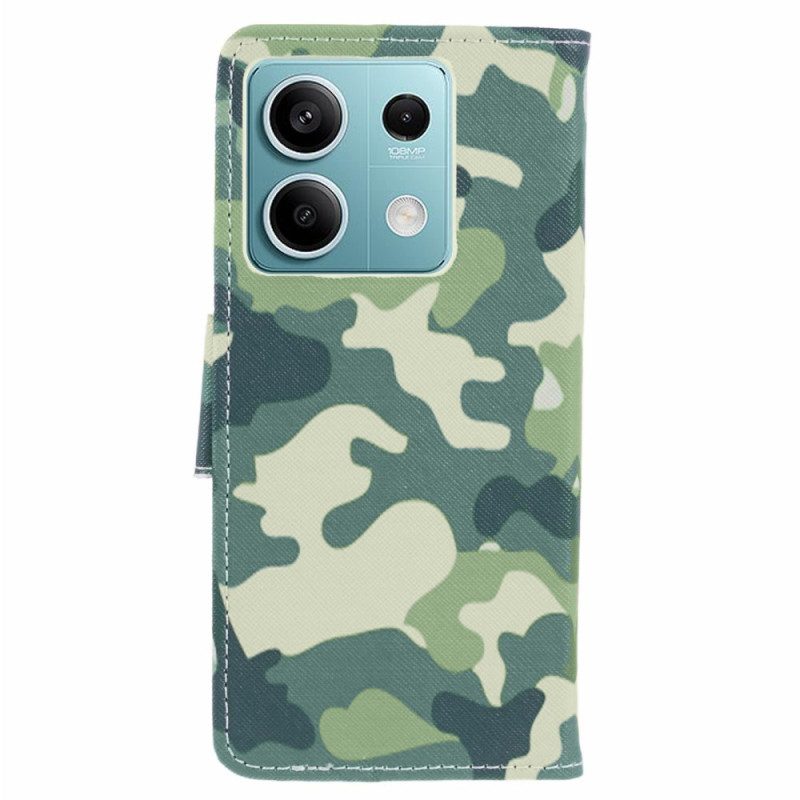 Leren Hoesje Voor Xiaomi Redmi Note 13 Pro 5g Camouflage