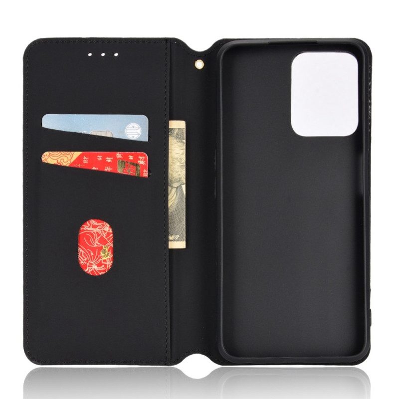 Bescherming Hoesje voor Realme C35 Folio-hoesje Diamanten En Kubussen