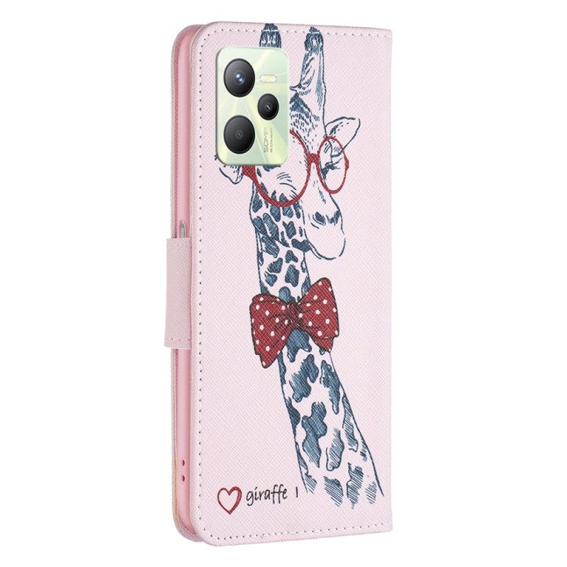 Folio-hoesje voor Realme C35 Giraffe