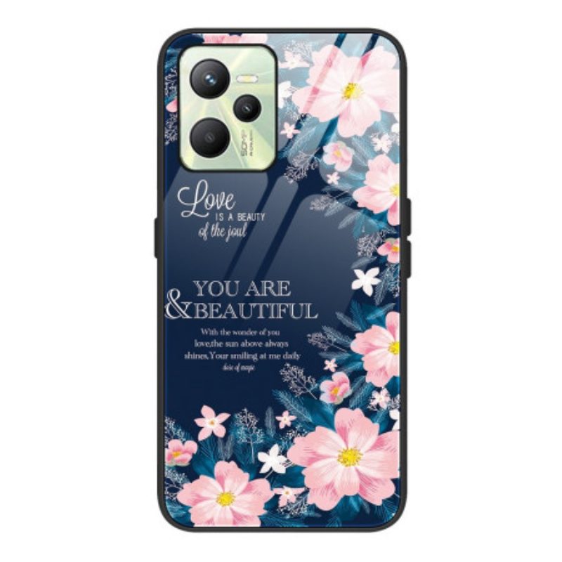 Hoesje voor Realme C35 Houd Van Roze Bloemen