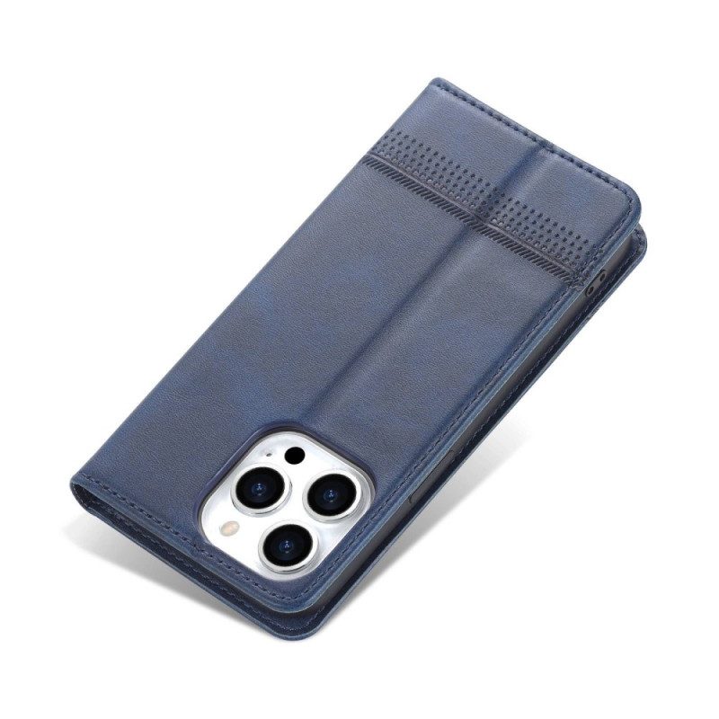 Bescherming Hoesje voor iPhone 14 Pro Folio-hoesje Azns Leerstyling