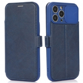 Bescherming Hoesje voor iPhone 14 Pro Folio-hoesje Camerabescherming Met Ritssluiting