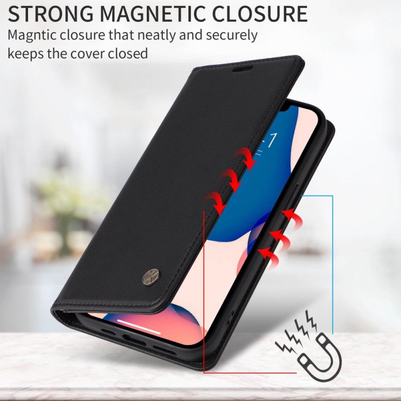 Bescherming Hoesje voor iPhone 14 Pro Folio-hoesje Decoratieve Klinknagels