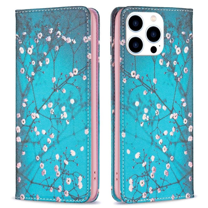 Bescherming Hoesje voor iPhone 14 Pro Folio-hoesje Floraliën