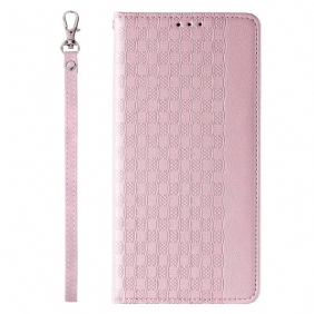 Bescherming Hoesje voor iPhone 14 Pro Met Ketting Folio-hoesje Vintage Bandjes