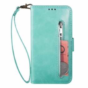 Folio-hoesje voor iPhone 14 Pro Met Ketting Lanyard Portemonnee