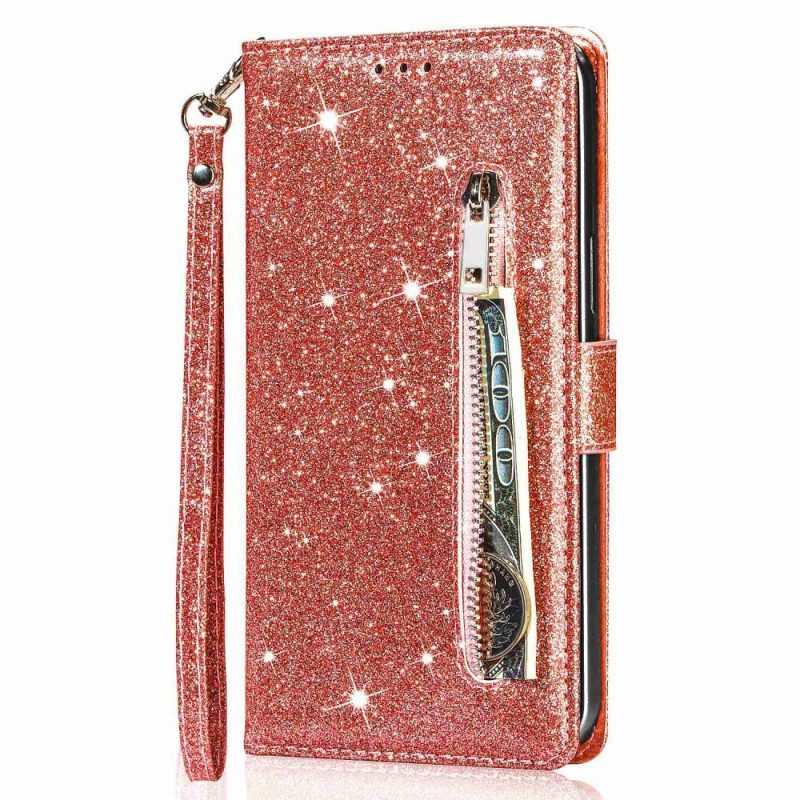 Folio-hoesje voor iPhone 14 Pro Pailletten Glitter Stijl