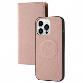 Hoesje Folio-hoesje voor iPhone 14 Pro Afneembare Zilveren Sluiting