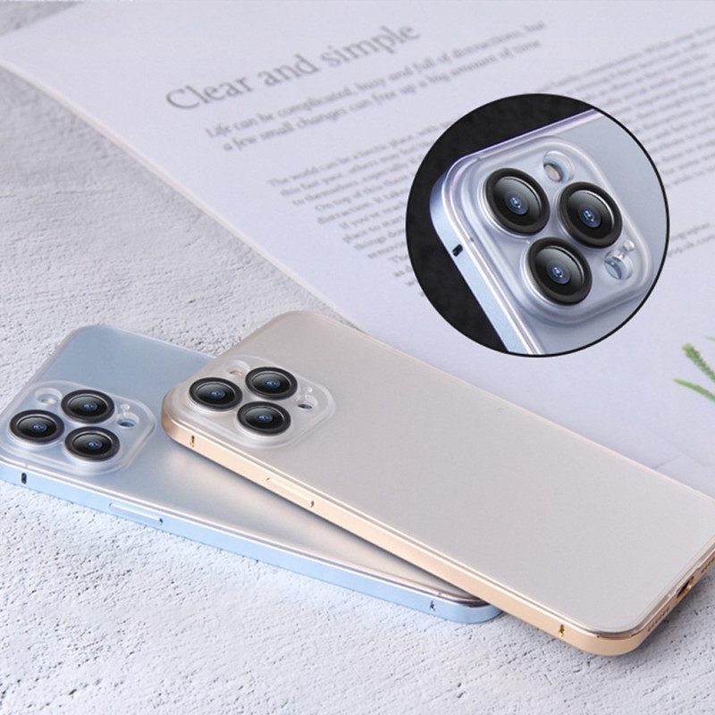 Hoesje voor iPhone 14 Pro Frosted Metalen Effect