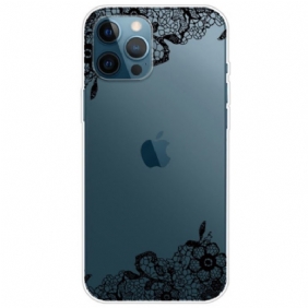 Hoesje voor iPhone 14 Pro Naadloos Kant