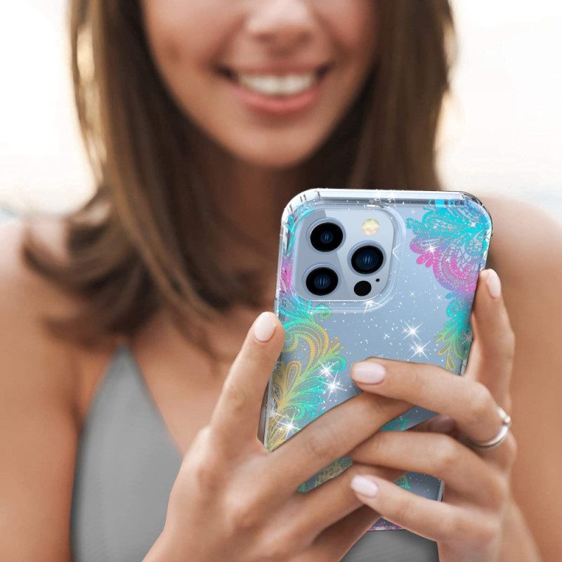 Hoesje voor iPhone 14 Pro Naadloze Bloemen