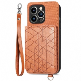 Hoesje voor iPhone 14 Pro Portemonnee Portemonnee & Lanyard