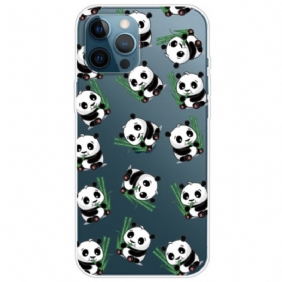 Hoesje voor iPhone 14 Pro Transparante Kleine Panda's